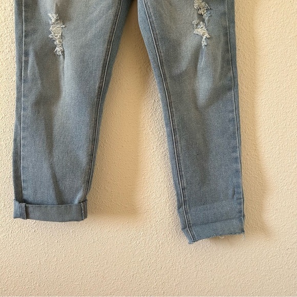 SONG Mom Jeans High Rise 9/29 Light Wash Blue Casual Rockabilly - Picture 3 of 12